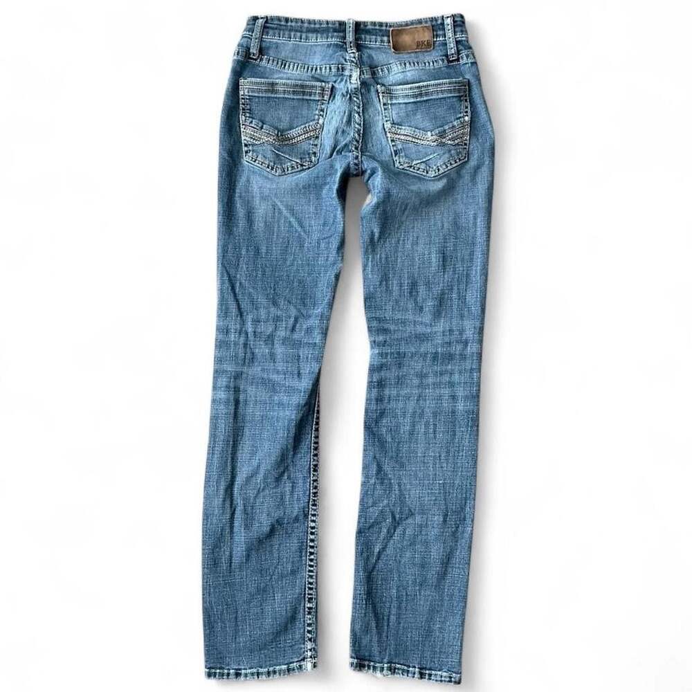 Y2K BKE Mid Rise Jake Straight Blue Denim Jeans Waist 29”
